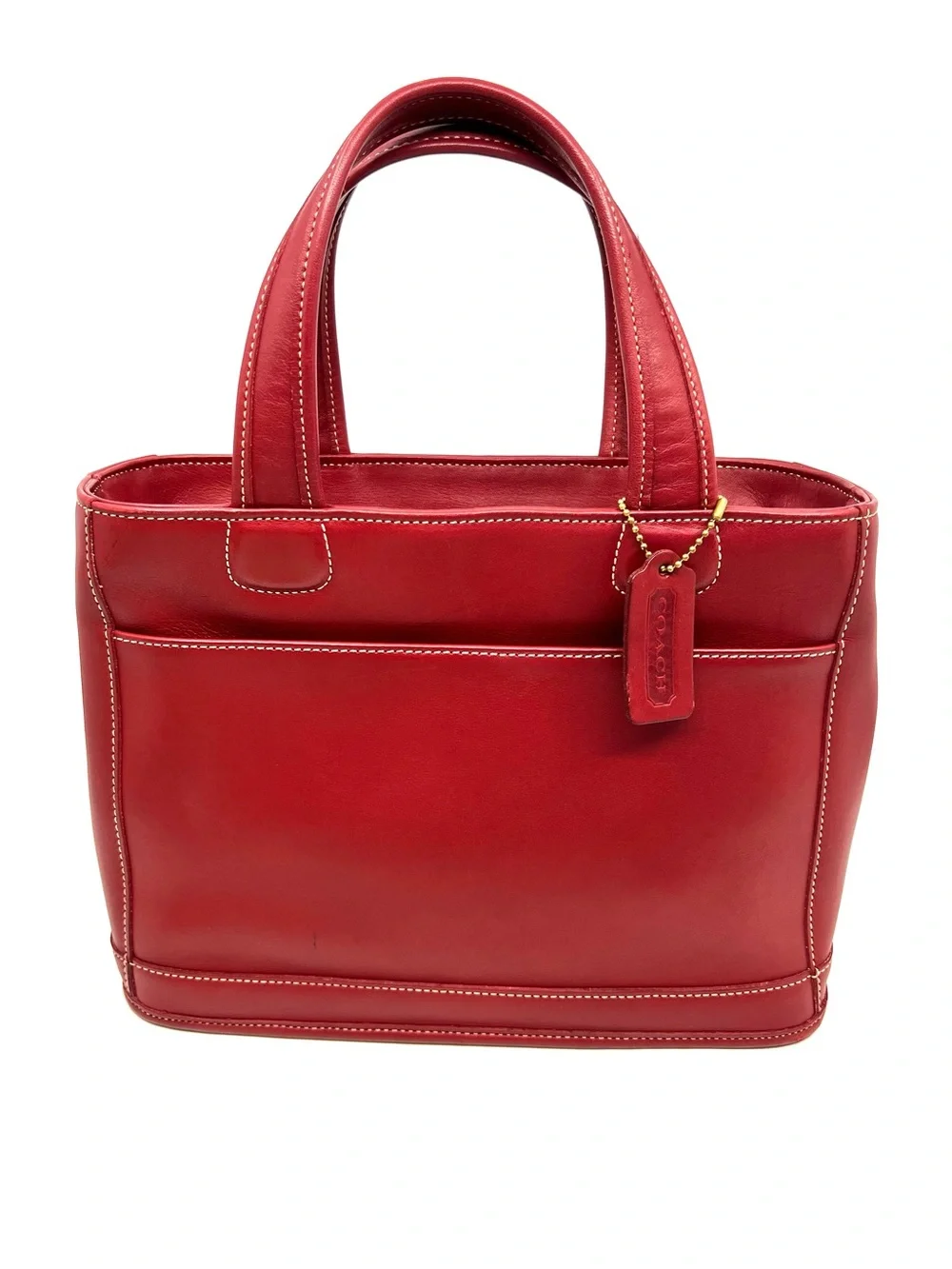 Vintage Coach 9303 Bleecker Satchel Red Glove Tanned Leather USA